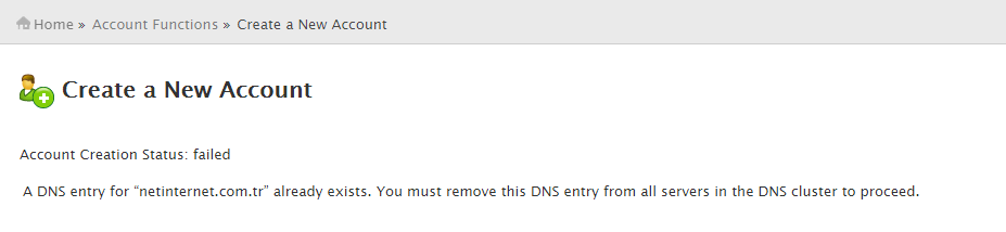 Create Failed Create Failed