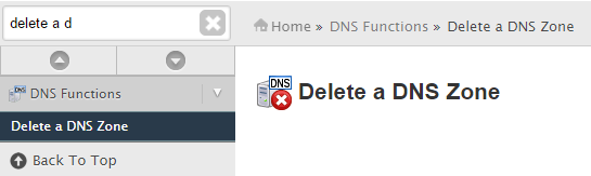Delete a DNS Zone Delete a DNS Zone